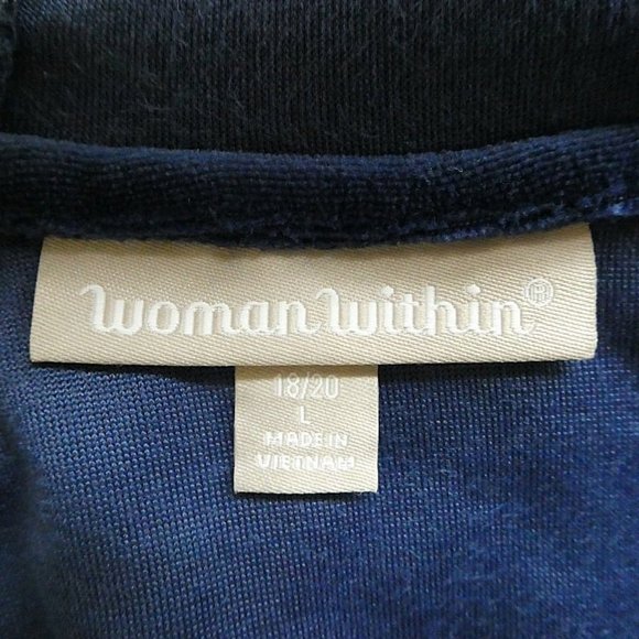 Woman Within Blue Velour Jogging Suit 18/20 Large - Picture 6 of 7